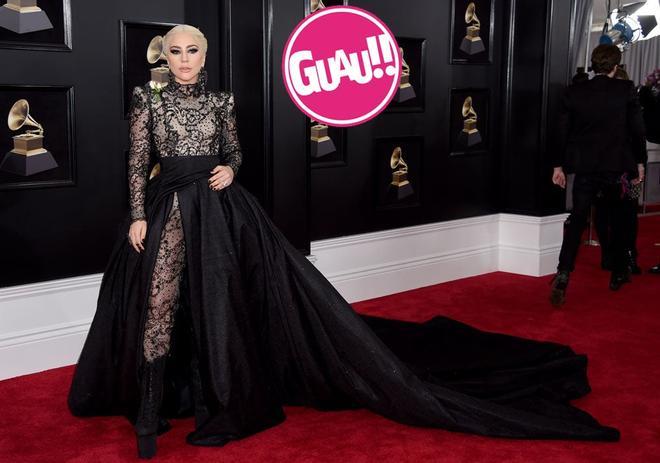 Lady Gaga,  con una creación de Armani Privé en los Grammy 2018