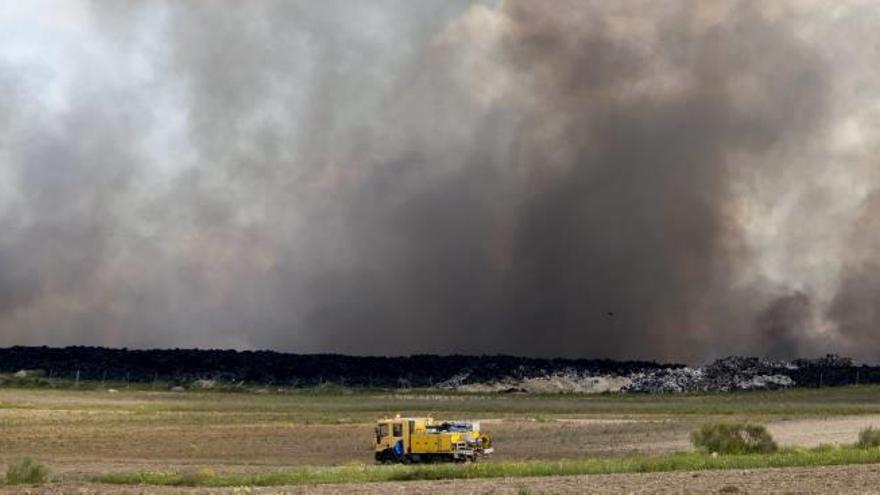 El incendio de Seseña evolucionaba ayer favorablemente.