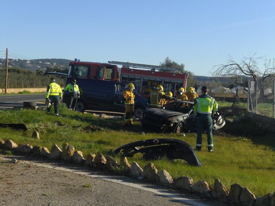 Accidente en la carretera vieja de Sineu