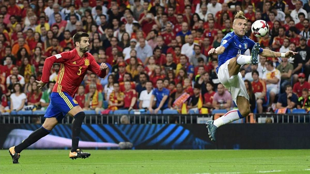 Piqué jugó un muy buen partido ante la selección italiana