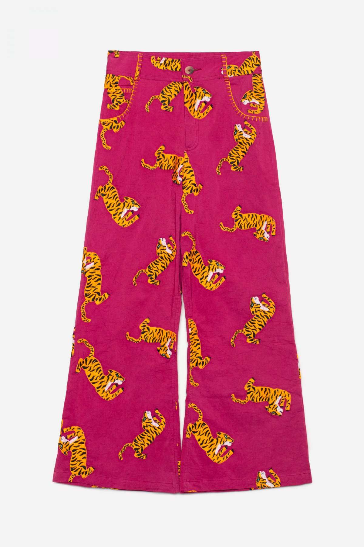 Pantalón estampado bordado tigres de Michonet