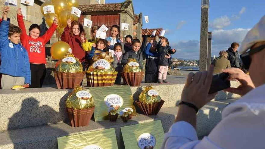 Los poienses, durante la última grabación de &quot;Luce tu pueblo&quot;. // G.S.