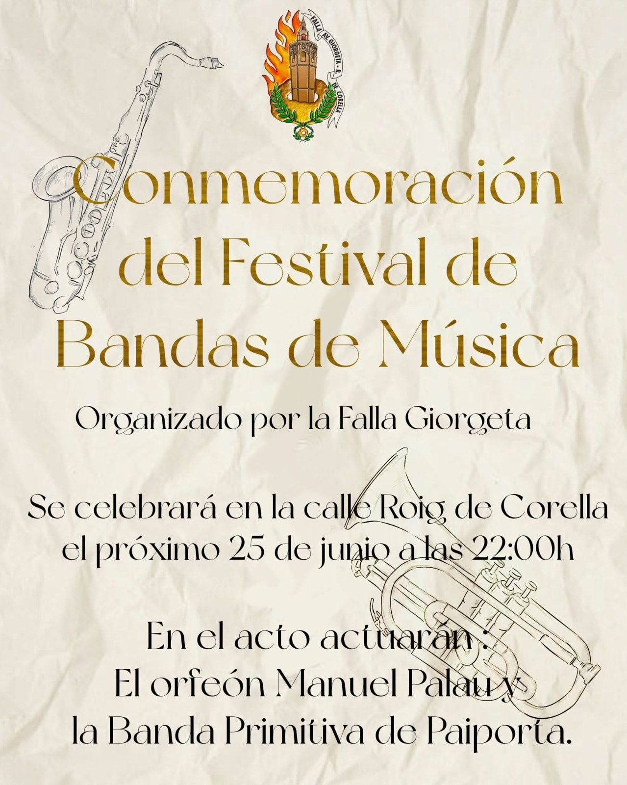 Cartel del concierto de Giorgeta-Roig de Corella