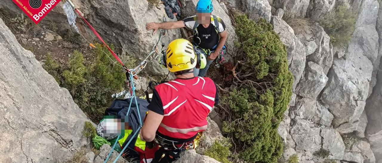 El Grupo Especialista de Rescate (GER) durante la intervención