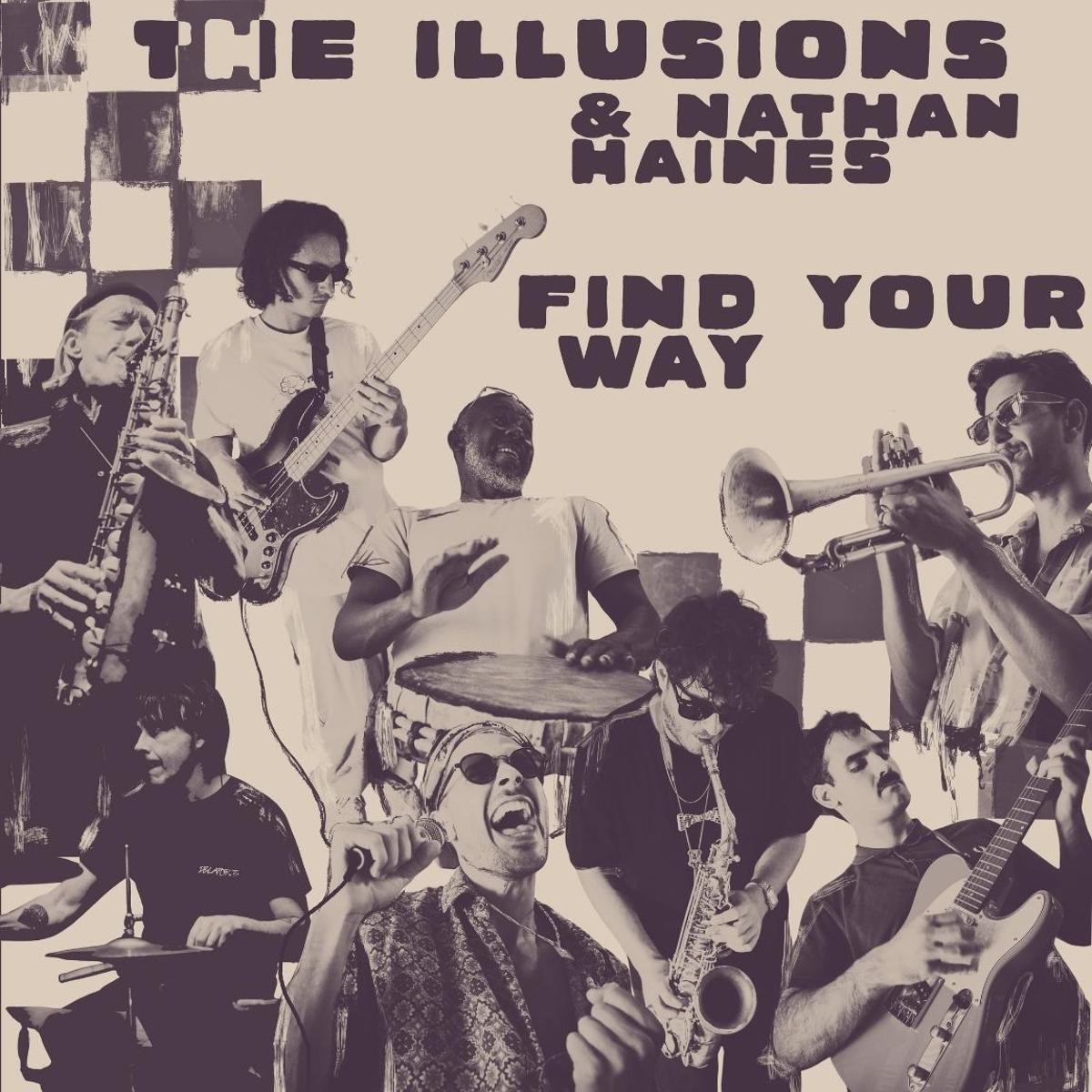 Portada del álbum 'Find your way', de The Illusions