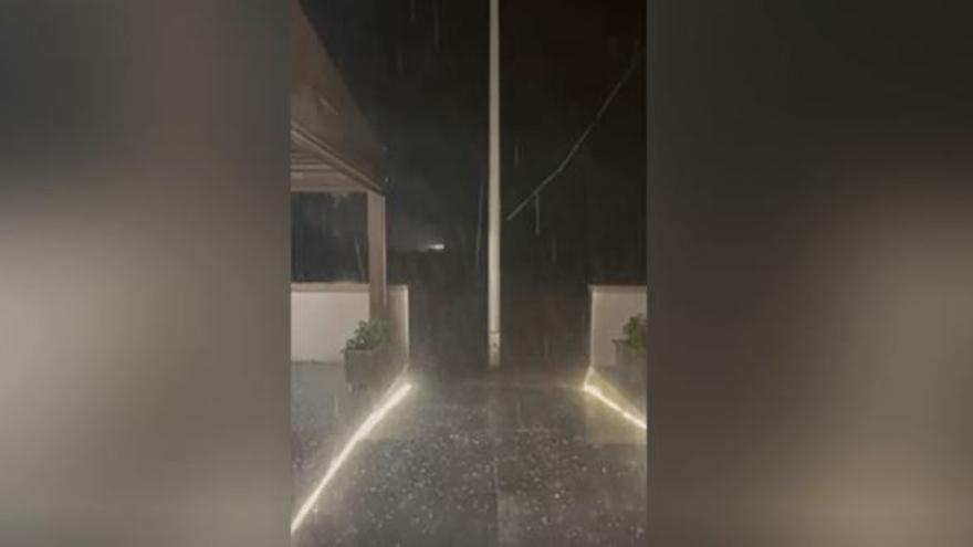 Fuerte granizada en Burriana