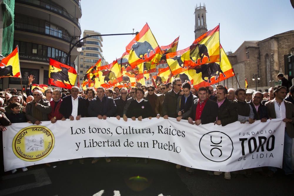 Masiva manifestación taurina en Valencia