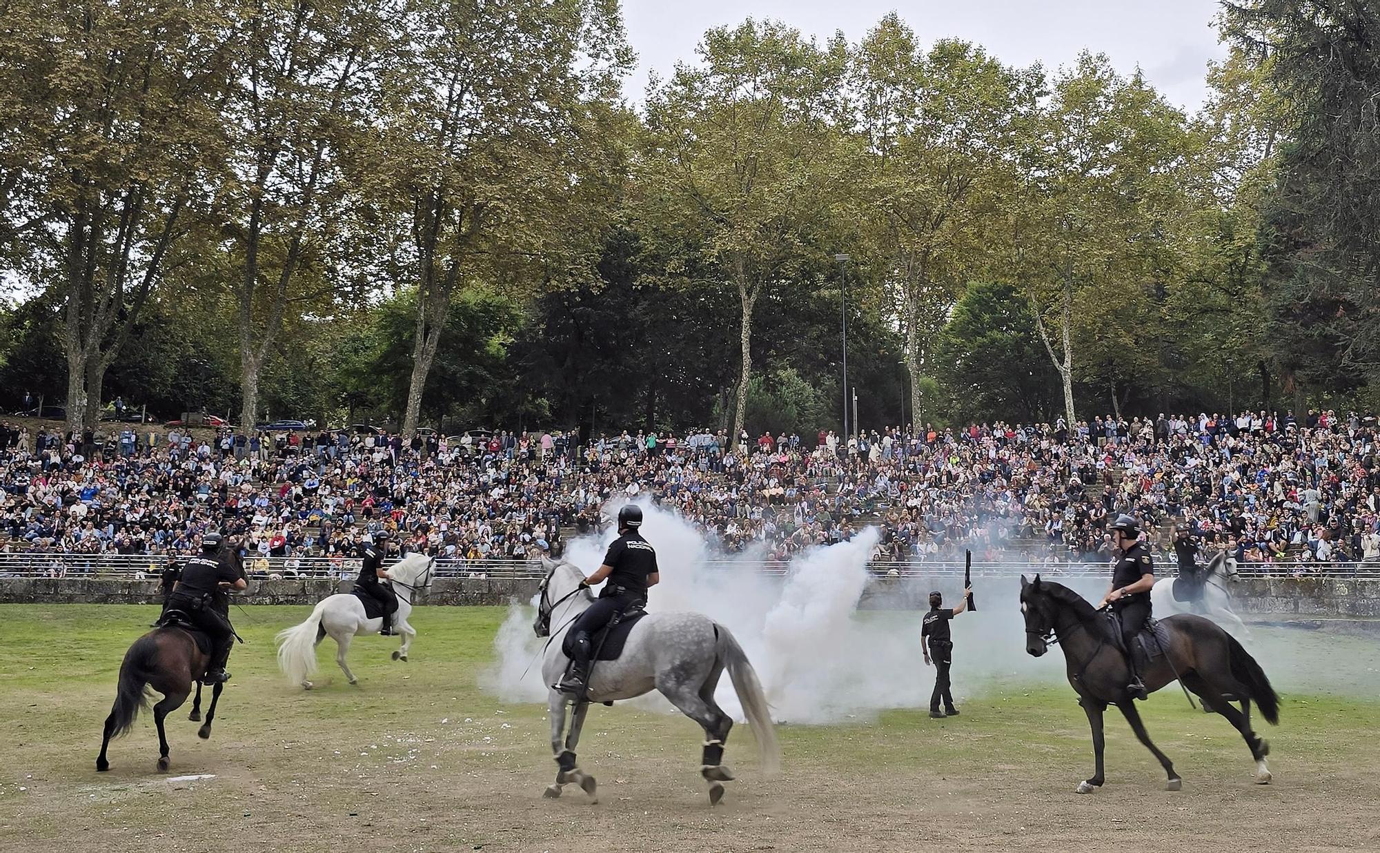 Exhibición de la Policía Nacional en el auditorio de Castrelos en Vigo