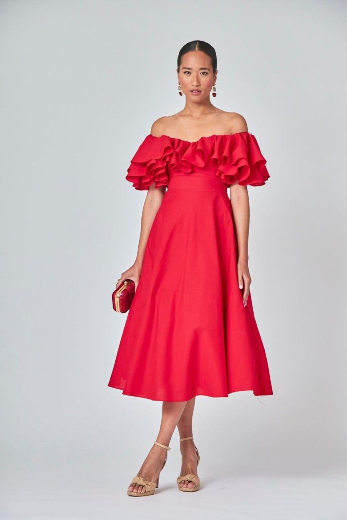 Vestido rojo Amalfi de Coosy