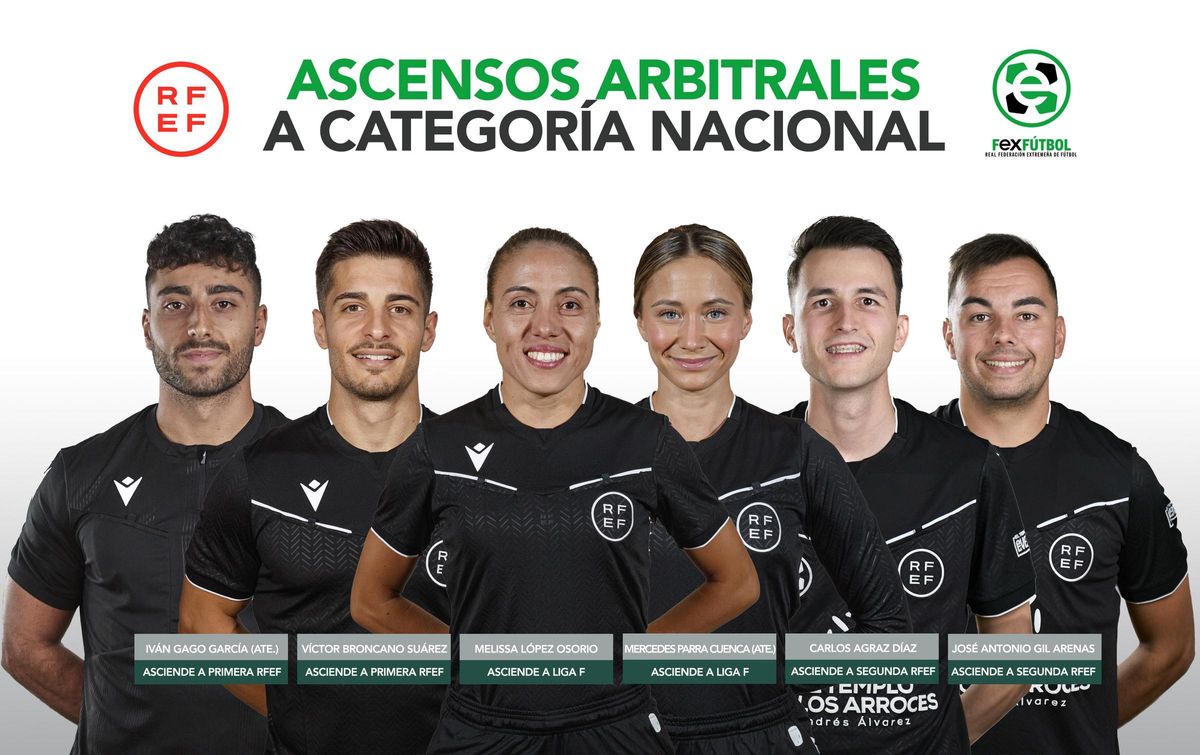 Colegiados extremeños que ascienden en categorías nacionales.