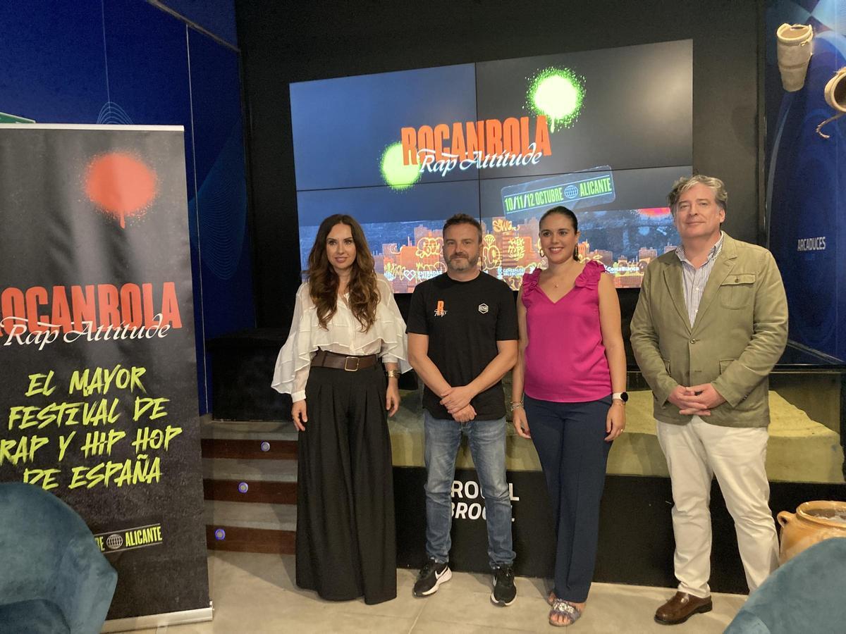 Ana Poquet, Jorge Villar, Nayma Beldjilali y Martín Sanz, en la presentación del festival