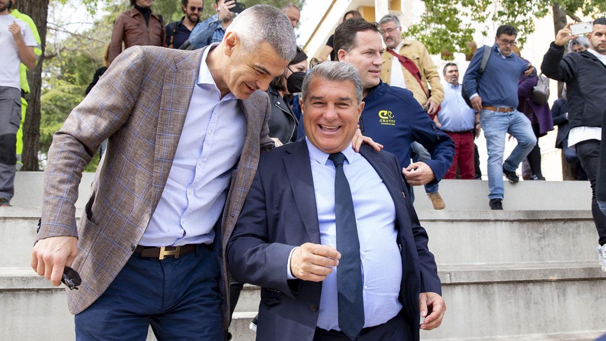 Jordi Masip con Joan Laporta