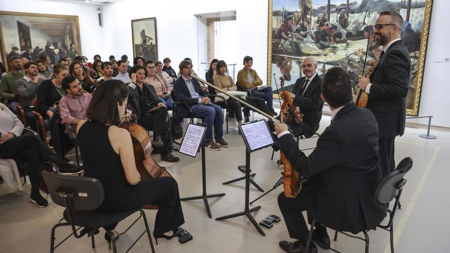 El Principado celebra el Día del Libro en el Museo de Bellas Artes, con música del Cuarteto Quiroga