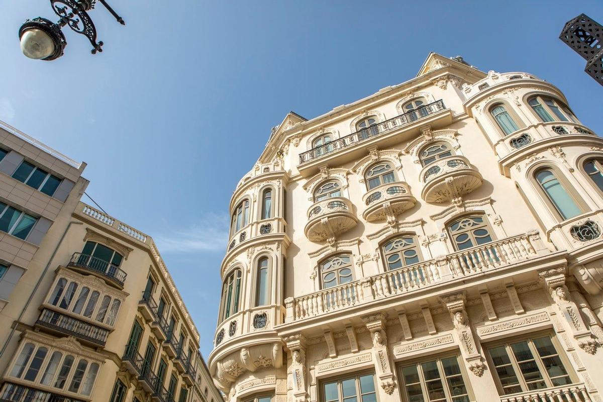 Centro de la ciudad de Málaga, España