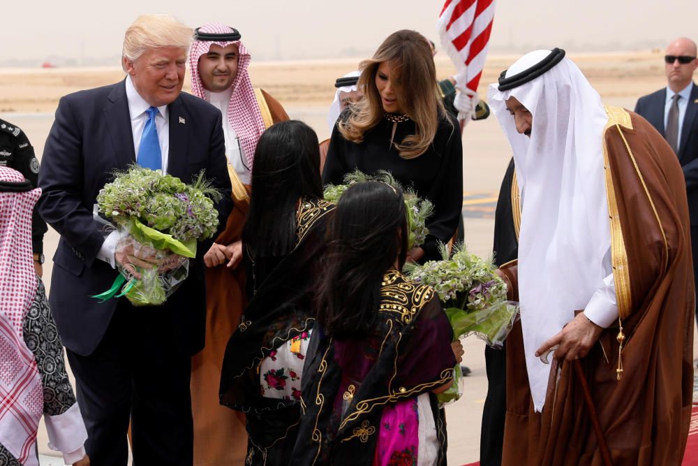 Trump visita Arabia Saudí en su primer viaje internacional