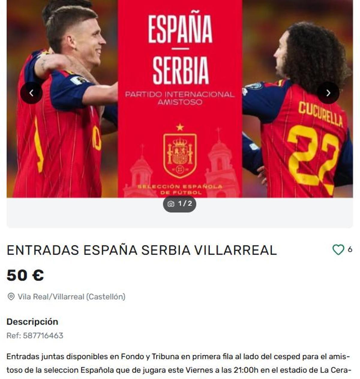 Otro de los anuncios de reventa.