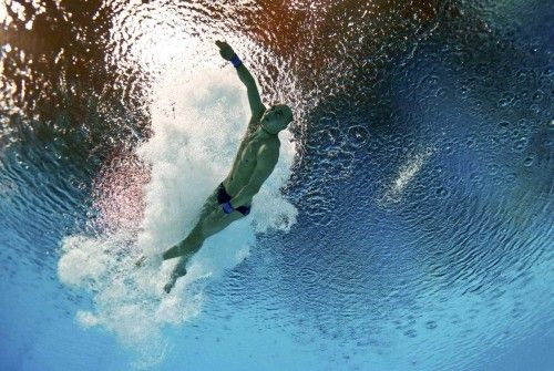 Las pruebas de saltos del Mundial de Natación de Kazán están ofreciendo imágenes espectaculares en los primeros días de competición