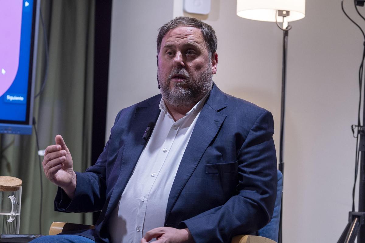 Oriol Junqueras duant la seva participació al Cosmògraf