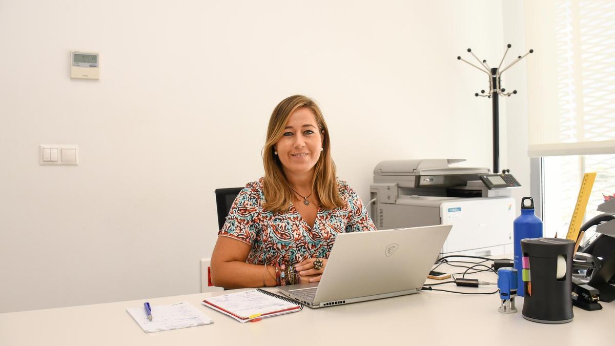 Patricia Rodríguez, en su despacho del estadio Martínez Valero