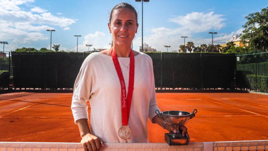 Anabel Medina, directora del torneo, en el CT Valencia