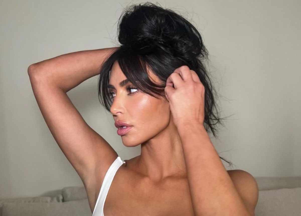 Kim Kardashian con flequillo
