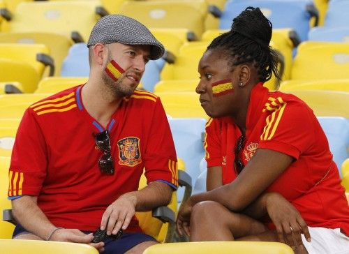 En Maracaná, la afición española también quedó decepcionada.