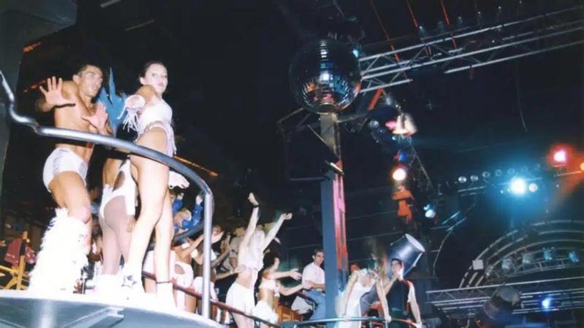A foam party at Amnesia Ibiza.