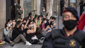 Un desahucio en Ciutat Meridiana, Barcelona, el pasado 1 de octubre.