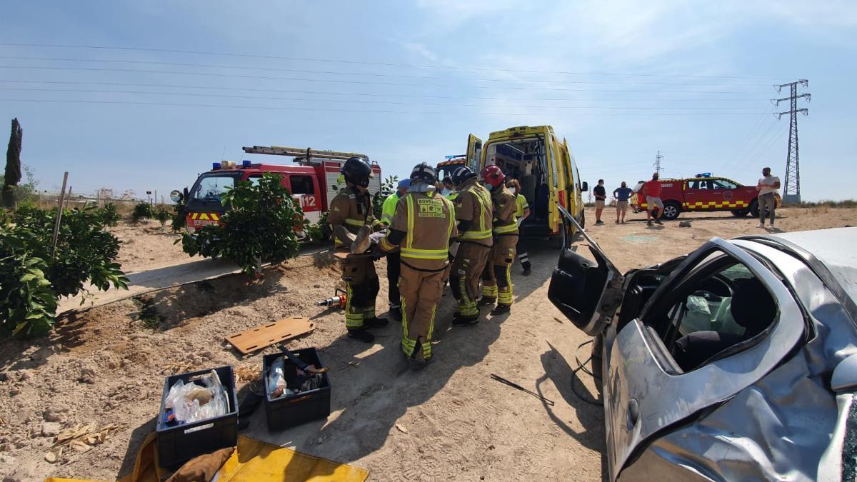 Hospitalizado tras sufrir un accidente con su coche en Las Torres de Cotillas