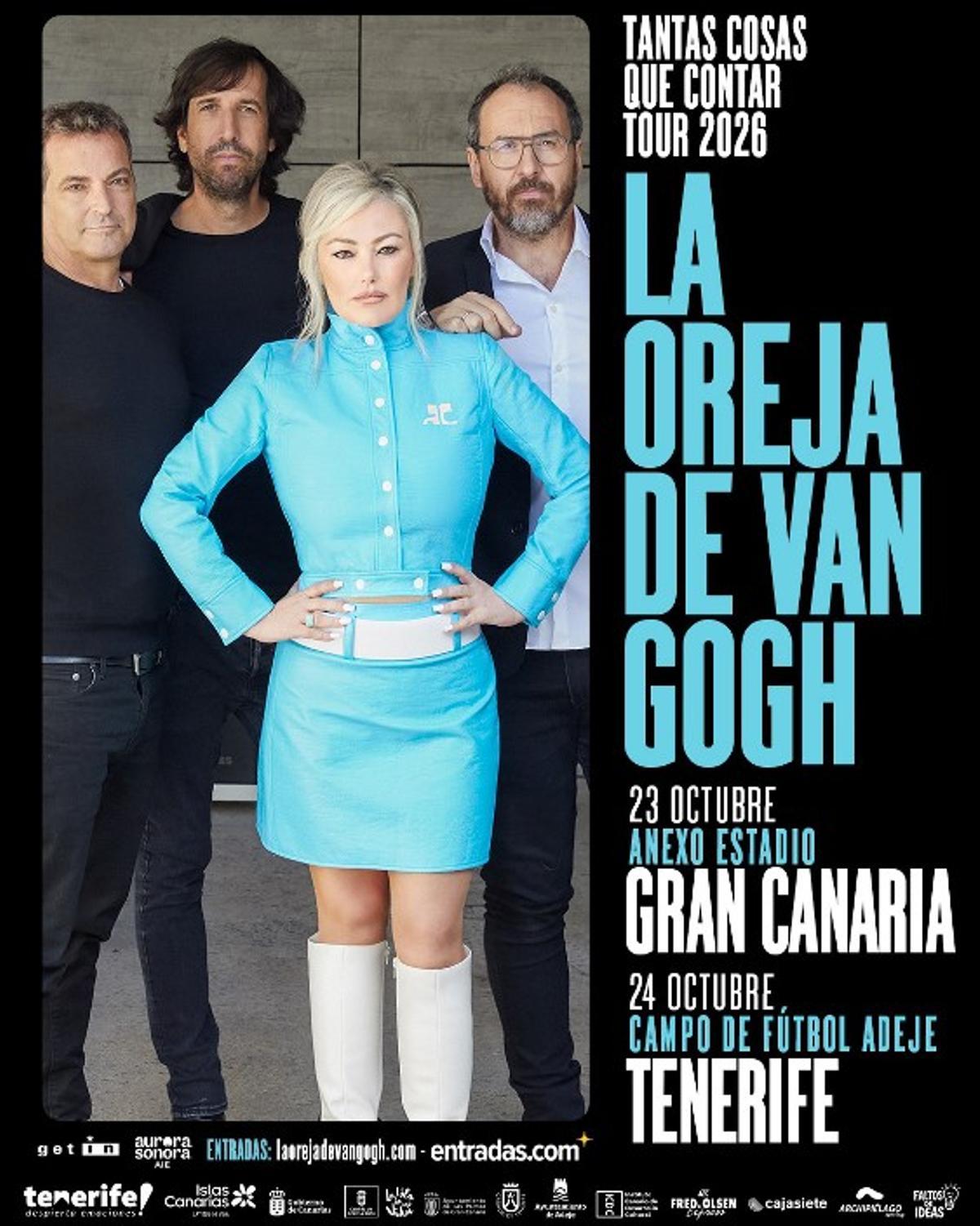 Cartel de las actuaciones de La Oreja de Van Gogh en Canarias