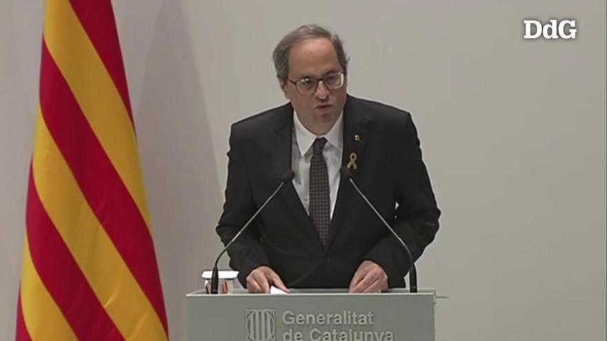 Declaració institucional del president de la Generalitat, Quim Torra