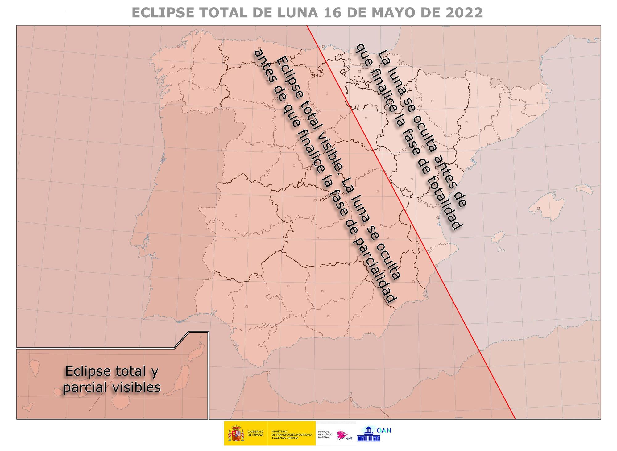 El eclipse total de Luna será visible en su totalidad desde Galicia.