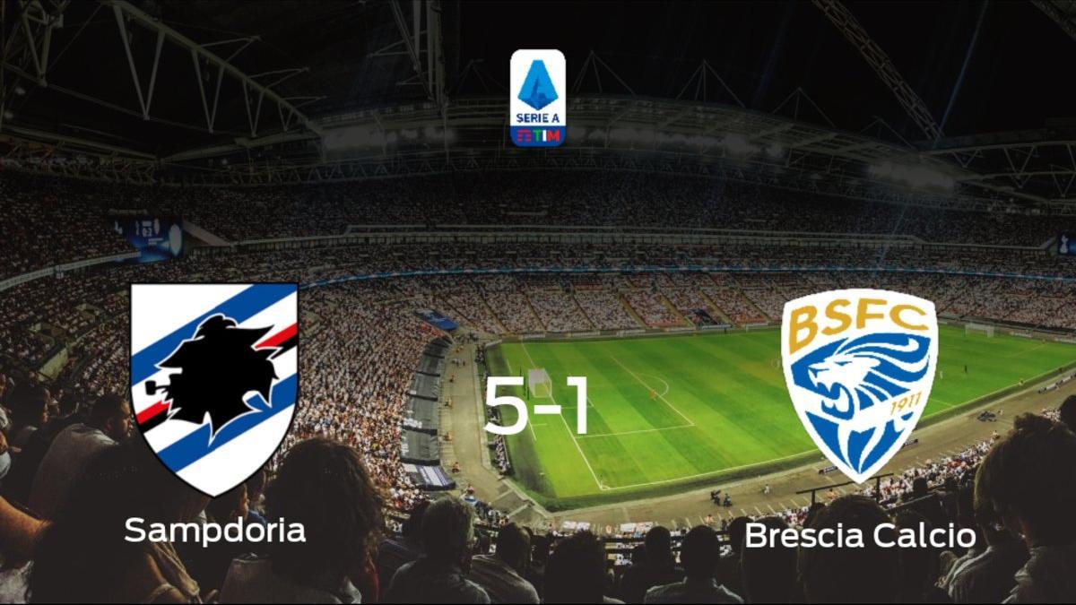 La Sampdoria logra una trabajada victoria en casa frente al Brescia Calcio (5-1)
