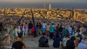 Atardecer en los búnkers del Carmel de Barcelona