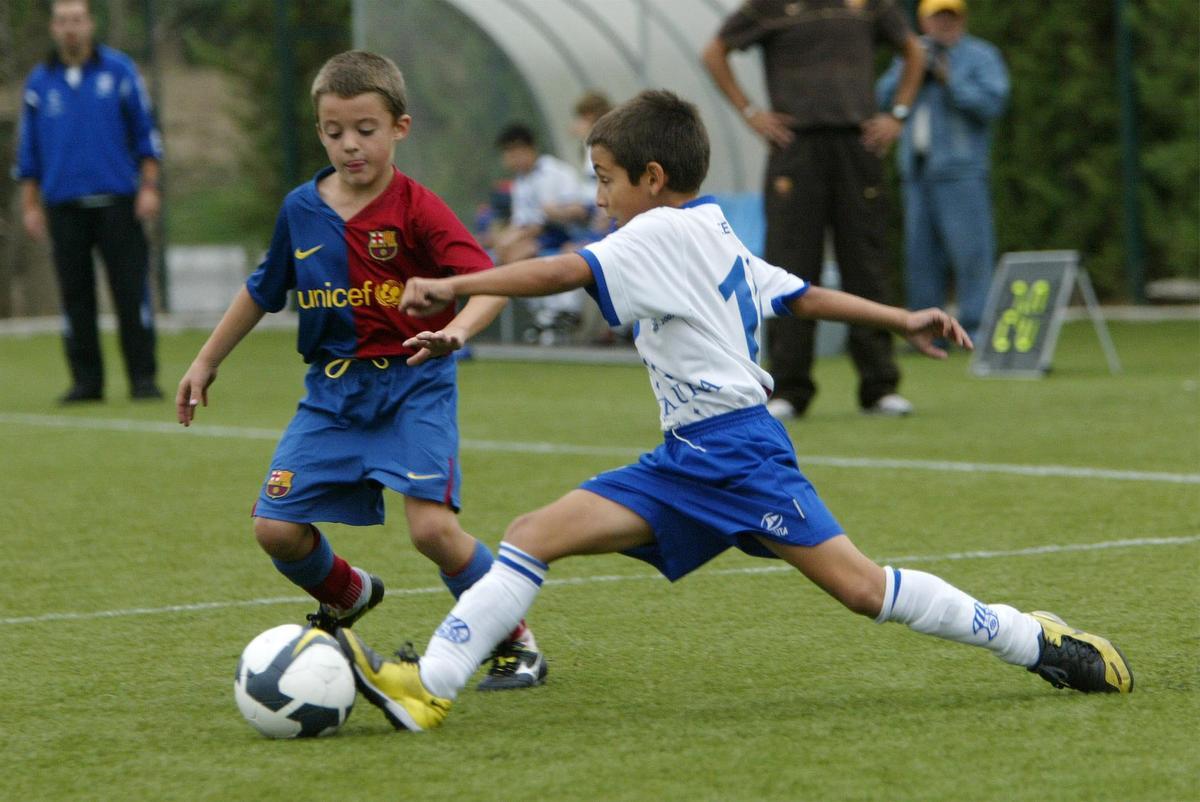 Ramon Terrats le marcó un gol al Barça en su primer partido federado con el CE Europa
