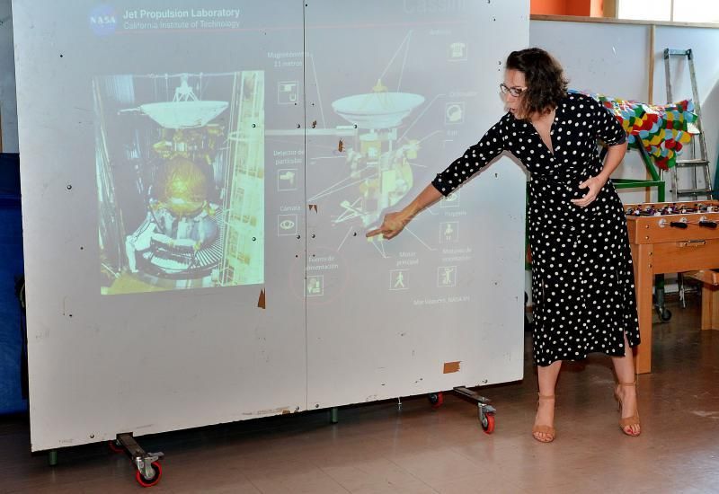 20/06/2018 CARRIZAL, INGENIO. La ingeniera aeronáutica de la Nasa, Mar Vaquero, ofrece una charla a los alumnos del colegio de primaria Tomás Morales. SANTI BLANCO  | 20/06/2018 | Fotógrafo: Santi Blanco