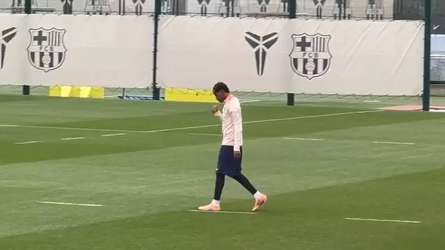 El Barça entrenó... sin Lewandowski