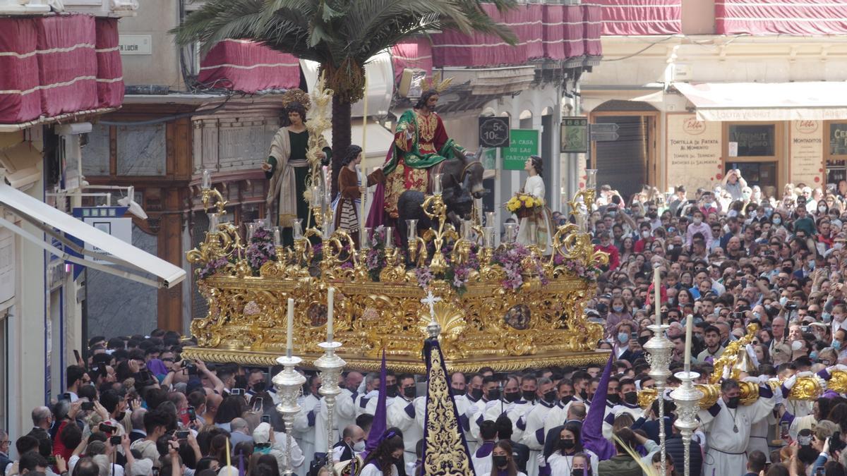 Imágenes de la salida procesional de la Pollinica en este Domingo de Ramos.