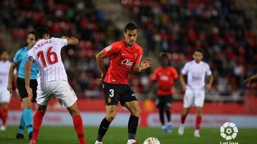 Oliván, en el último partido ante el Sevilla.