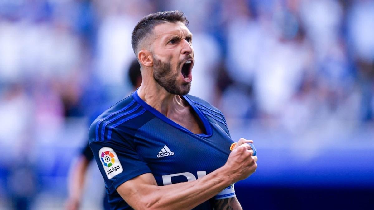 Borja Bastón celebra su gol ante el Leganés
