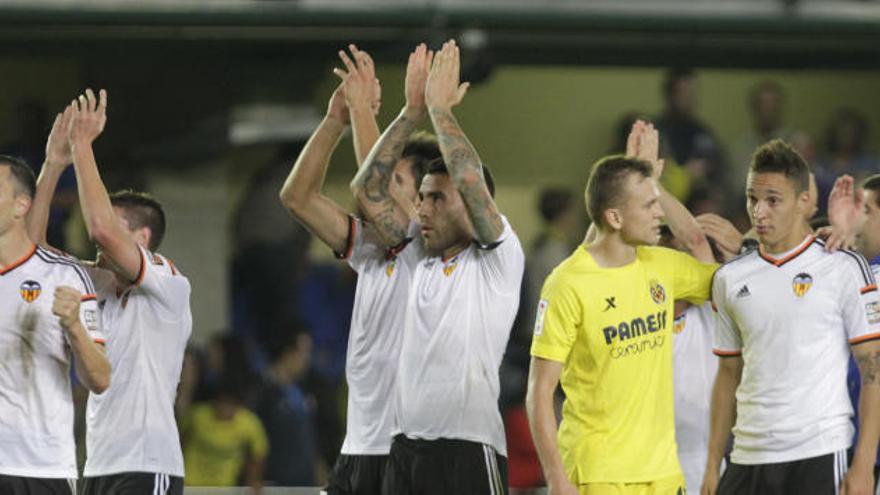 El Valencia CF celebra su victoria.