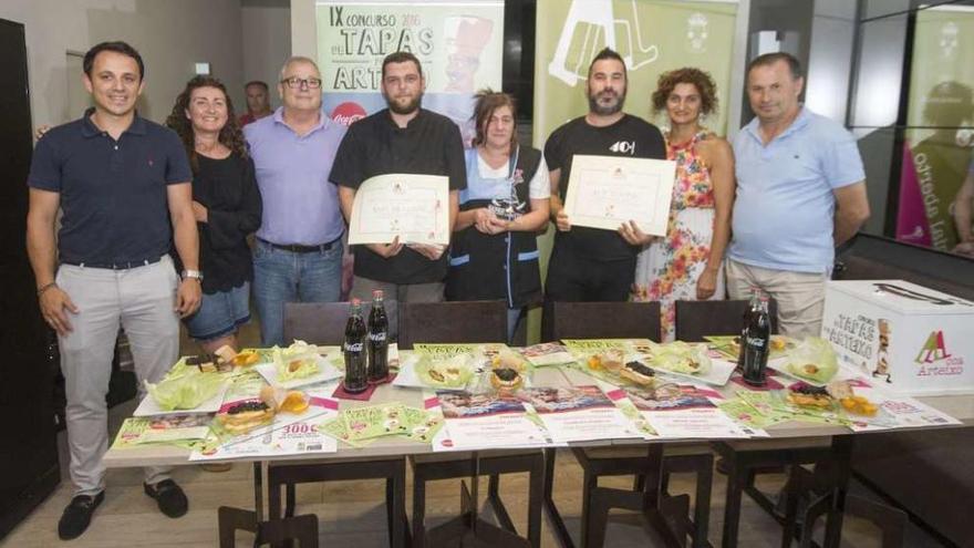 Entrega de premios a las mejores tapas de Arteixo