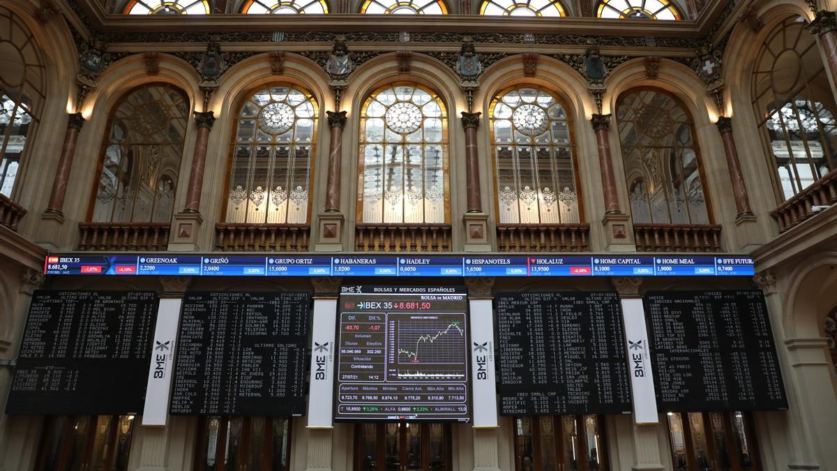 Una de las instalaciones del Palacio de la Bolsa de Madrid.