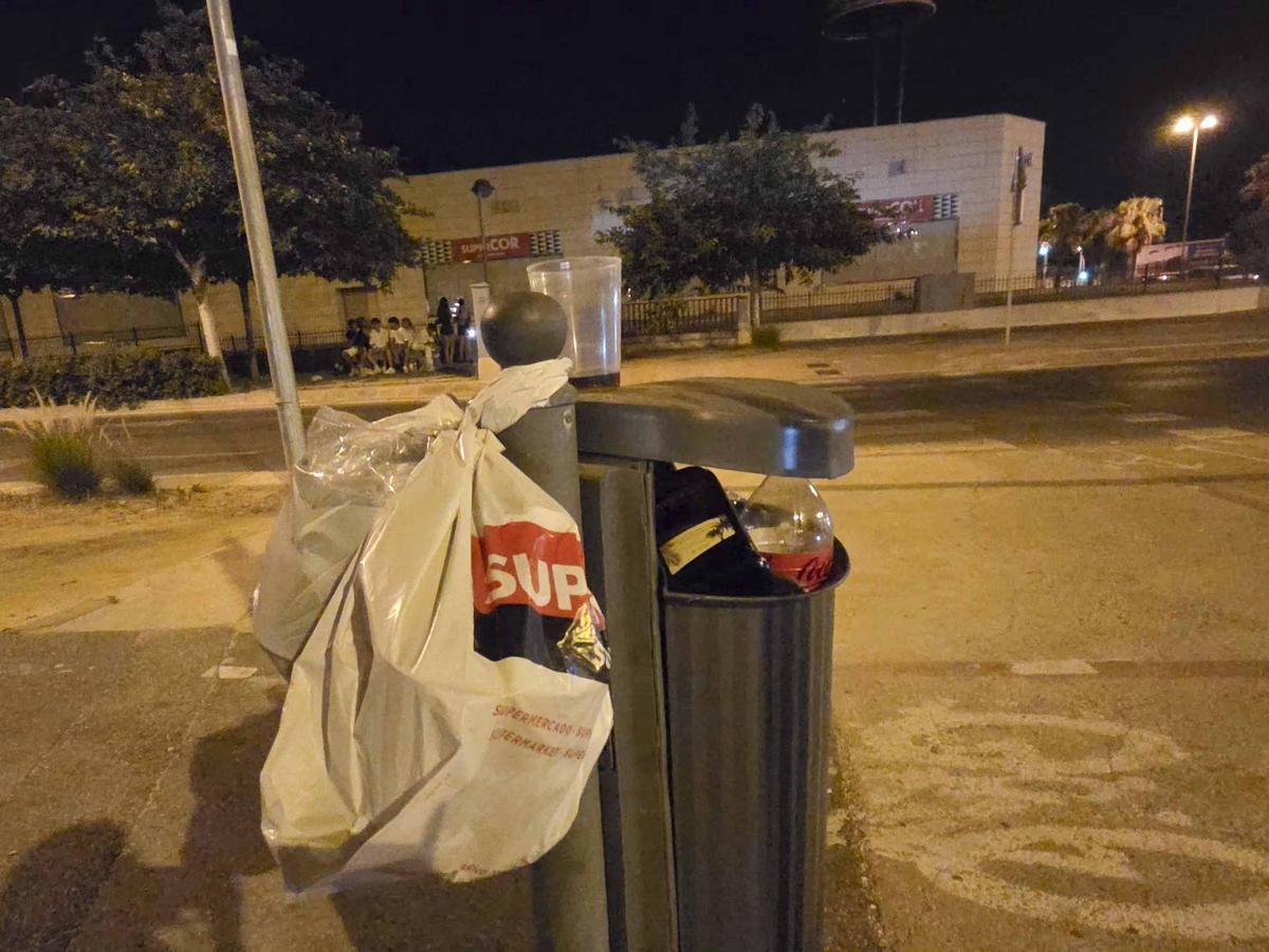 Botellón en la zona de la Albufereta en Alicante