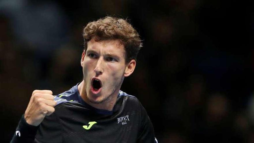 Pablo Carreño, en un partido de la Copa de Maestros de Londres.