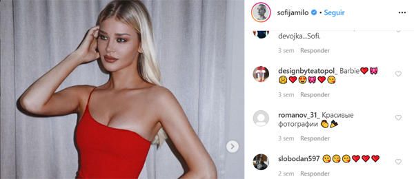 Sofía Milosevic, la novia de Jovic