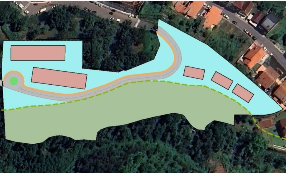 Plano de distribución de la residencia proyectada.
