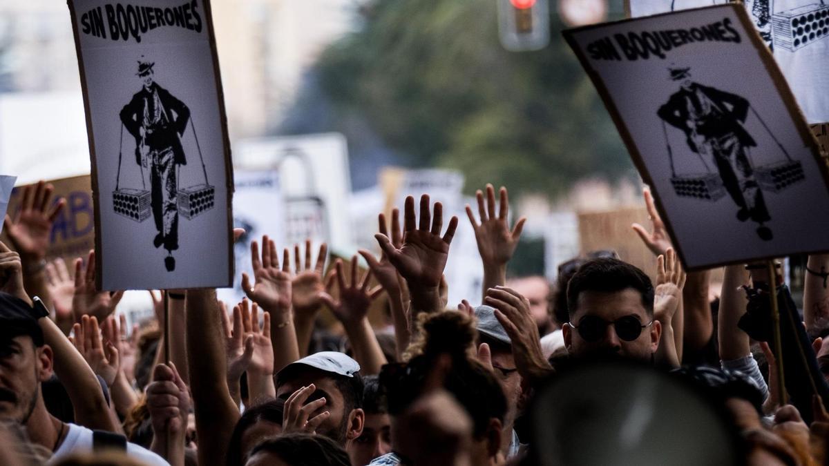 La manifestación del 9N por la vivienda digna en Málaga.