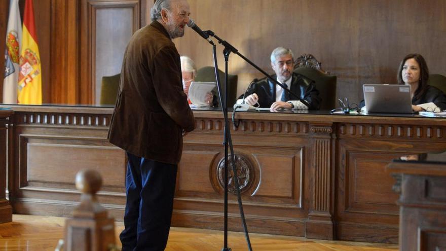 El acusado durante el juicio celebrado en la Audiencia de Pontevedra.