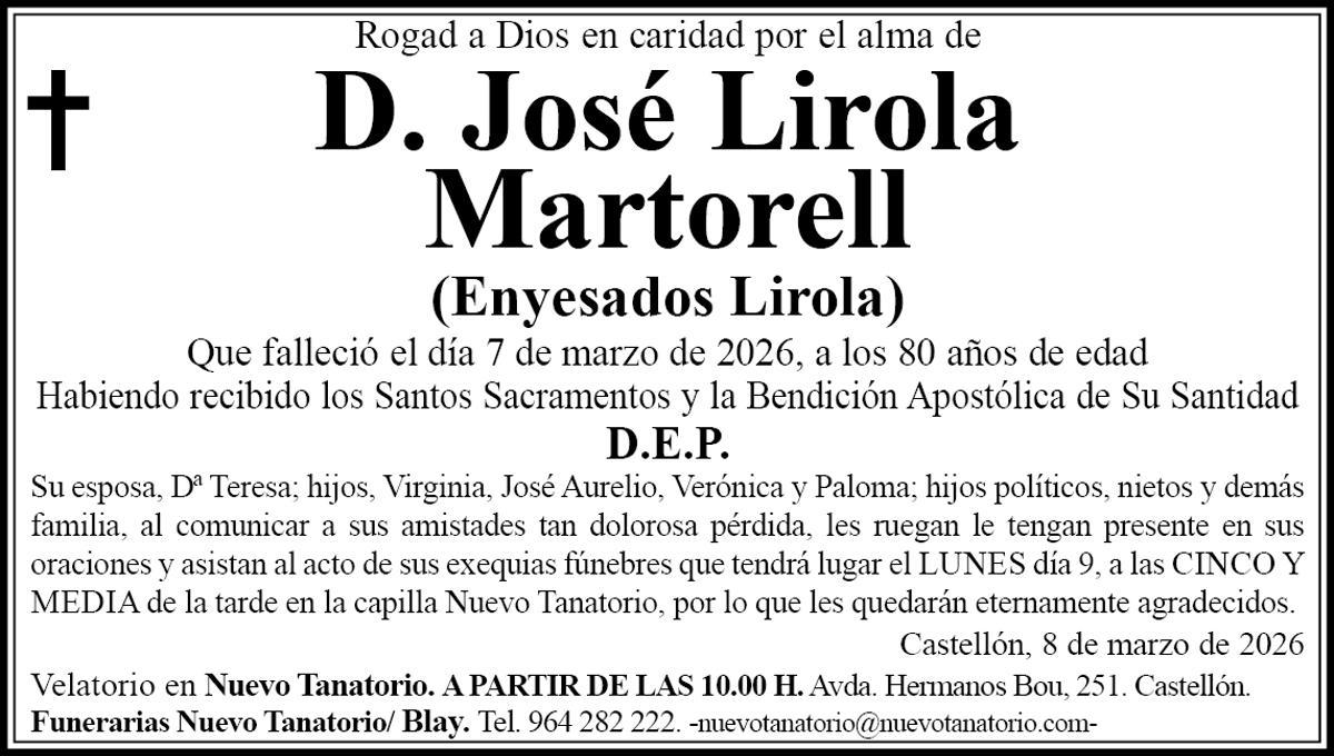 D. José Lirola Martorell